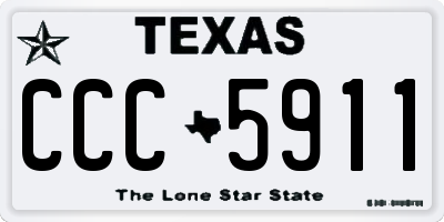 TX license plate CCC5911