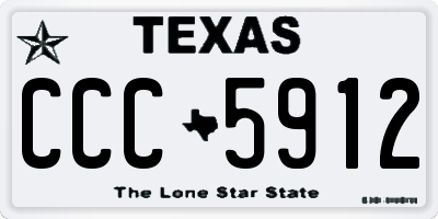 TX license plate CCC5912