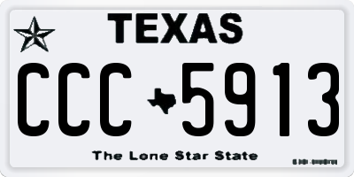 TX license plate CCC5913