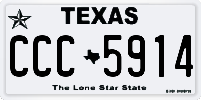 TX license plate CCC5914
