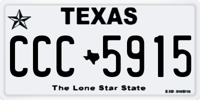 TX license plate CCC5915