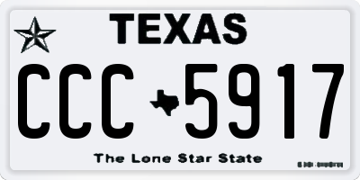 TX license plate CCC5917