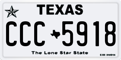 TX license plate CCC5918