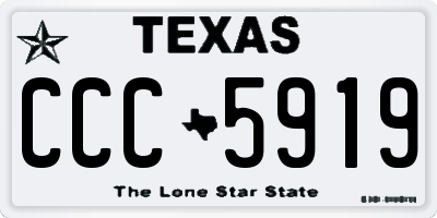 TX license plate CCC5919