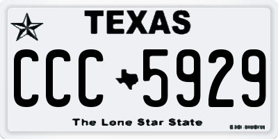 TX license plate CCC5929