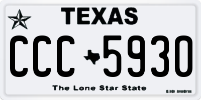 TX license plate CCC5930