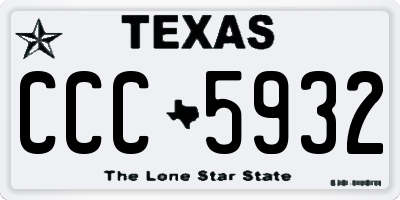TX license plate CCC5932