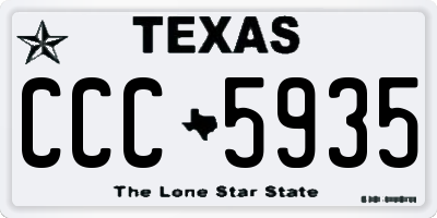 TX license plate CCC5935