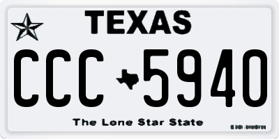 TX license plate CCC5940