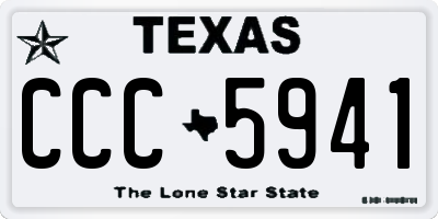 TX license plate CCC5941
