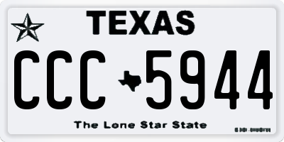 TX license plate CCC5944