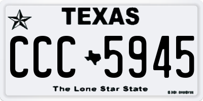 TX license plate CCC5945