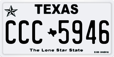 TX license plate CCC5946