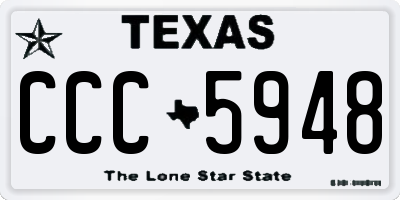 TX license plate CCC5948