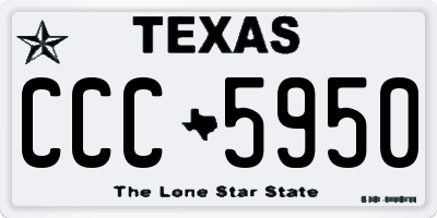 TX license plate CCC5950