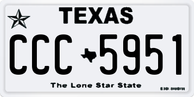 TX license plate CCC5951