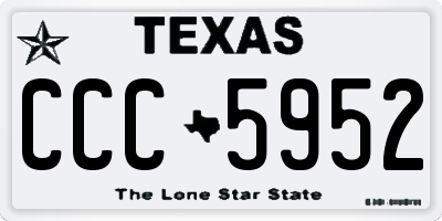 TX license plate CCC5952