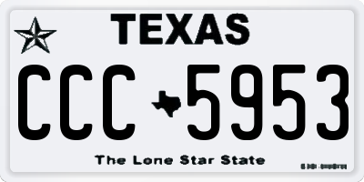 TX license plate CCC5953