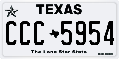 TX license plate CCC5954