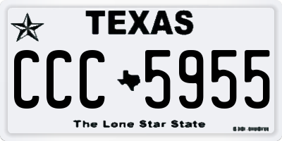 TX license plate CCC5955