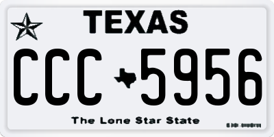 TX license plate CCC5956