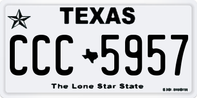 TX license plate CCC5957