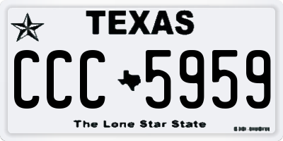 TX license plate CCC5959