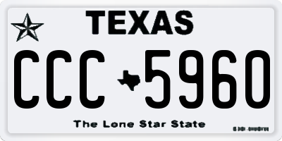 TX license plate CCC5960