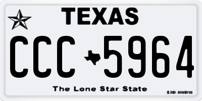 TX license plate CCC5964