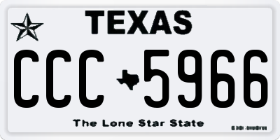 TX license plate CCC5966