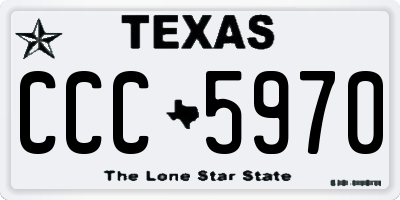 TX license plate CCC5970