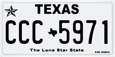 TX license plate CCC5971