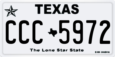 TX license plate CCC5972