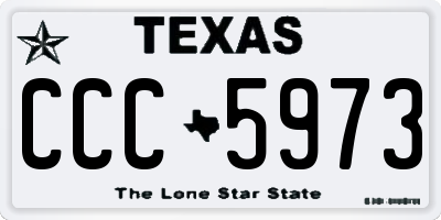 TX license plate CCC5973