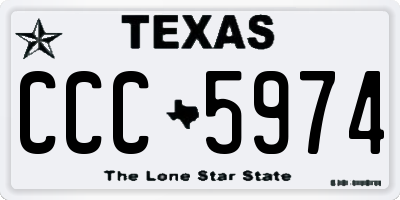 TX license plate CCC5974