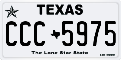 TX license plate CCC5975