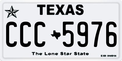 TX license plate CCC5976