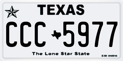 TX license plate CCC5977