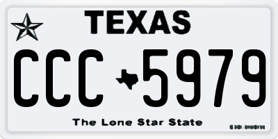 TX license plate CCC5979