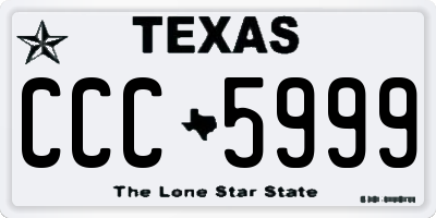 TX license plate CCC5999