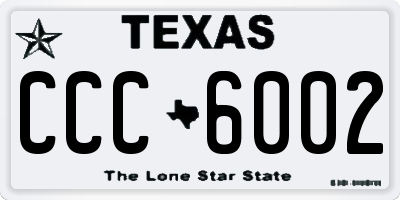 TX license plate CCC6002