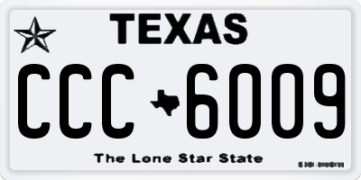 TX license plate CCC6009