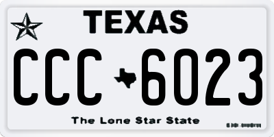 TX license plate CCC6023