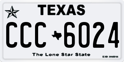 TX license plate CCC6024