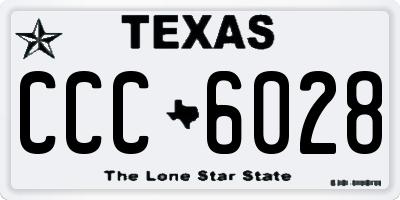 TX license plate CCC6028