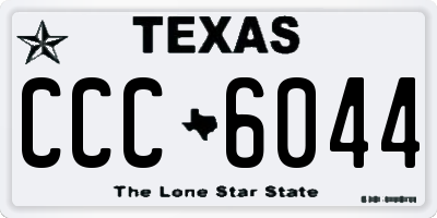 TX license plate CCC6044