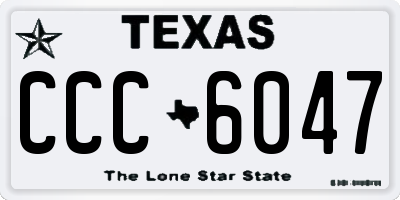 TX license plate CCC6047