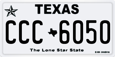 TX license plate CCC6050