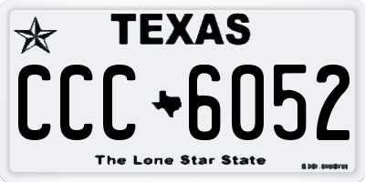 TX license plate CCC6052
