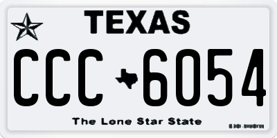 TX license plate CCC6054